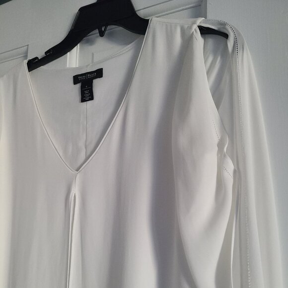 White Peek-a-boo Arm Dress - Picture 2 of 4